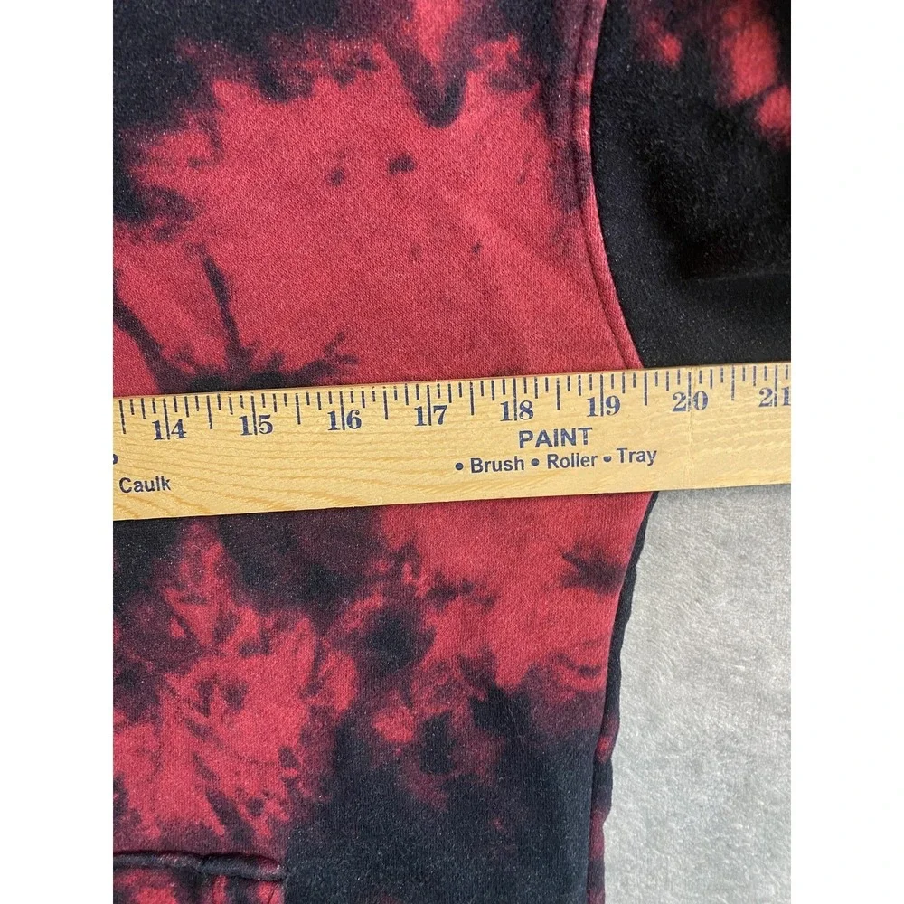 Hollister Must-Have Mens XS Red Black Tie-Dye Hoodie